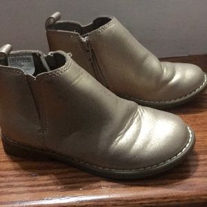 Toddler girl gold GAP booties
